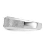 14k White Gold IBGoodman Men's Polished and Satin Diamond Ring Mounting - Image 5