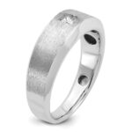 14k White Gold IBGoodman Men's Polished and Satin Diamond Ring Mounting - Image 8