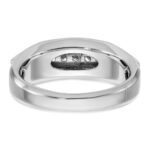 IBGoodman 14k Two-tone 1/4 carat Lab Grown Diamond VS/SI+ G+ Five Stone Complete Polished Men's Ring - Image 5