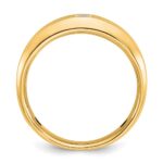 10k IBGoodman Men's Polished and Satin Diamond Complete Ring - Image 2