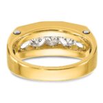 IBGoodman 14k Two-tone Five Stone Polished and Satin Men's Ring Mounting - Image 5