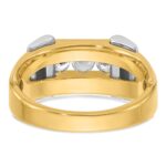 14k Two-tone IBGoodman Men's Polished 3-Stone 1/2 Carat AA Quality Diamond Ring - Image 7