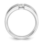 14k White Gold IBGoodman Men's 3/4 carat Diamond Complete Ring - Image 2