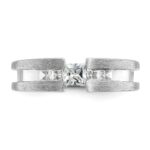 14k White Gold IBGoodman Men's 3/4 carat Diamond Complete Ring - Image 6