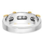 IBGoodman 14k Two-tone Men's Polished 7-Stone 1/2 Carat AA Quality Diamond Ring - Image 7