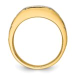 IBGoodman 10k Two-tone Men's Polished Satin and Grooved Ring Mounting - Image 2