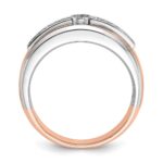 14k Two-tone White/Rose Gold IBGoodman Men's Diamond Ring Mounting - Image 2