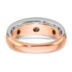 14k Two-tone White/Rose Gold IBGoodman Men's 1/5 carat Diamond Complete Ring - Image 7