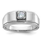 14k White Gold IBGoodman Men's 1/3 carat Diamond Complete Ring