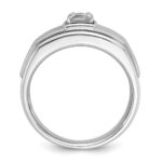 14k White Gold IBGoodman Men's 1/3 carat Diamond Complete Ring - Image 2