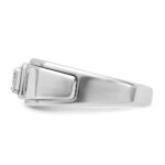 14k White Gold IBGoodman Men's 1/3 carat Diamond Complete Ring - Image 5