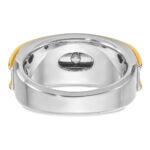 14k Two-tone IBGoodman Men's Polished 5-Stone Ring Mounting - Image 7