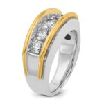 IBGoodman 14k Two-tone 2 carat Lab Grown Diamond VS/SI+ G+ Complete Men's Ring - Image 6
