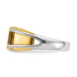 14k Two-tone IBGoodman Men's 3/4 carat Diamond Complete Ring - Image 5