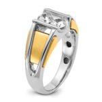 14k Two-tone IBGoodman Men's 3/4 carat Diamond Complete Ring - Image 8