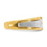 IBGoodman 14k Two-tone 1 1/4 carat Lab Grown Diamond VS/SI+ G+ Complete Polished and Brushed Men's Ring - Image 7