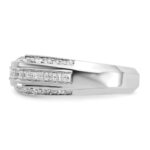 IBGoodman 14k White Gold Men's Polished 1 7/8 Carat AA Quality Diamond Ring - Image 5