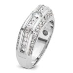 14k White Gold IBGoodman Men's Polished Ring Mounting - Image 8