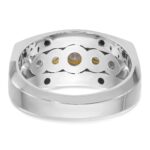 IBGoodman 14k Two-tone Men's Polished Graduated 5-Stone 1 Carat AA Quality Diamond Ring - Image 7