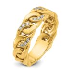14k IBGoodman Men's Link Design Diamond Ring Mounting - Image 8