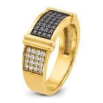 10ky IBGoodman Men's Black and White Diamonds w/ Black RH Complete Ring - Image 8