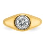 IBGoodman 14k 1 carat Lab Grown Diamond VS/SI+ G+ Round Complete Men's Ring - Image 4