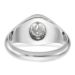 IBGoodman 14k White Gold 1 carat Lab Grown Diamond VS/SI+ G+ Oval Complete Men's Ring - Image 5