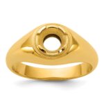 14k IBGoodman Men's Oval Diamond Ring Mounting
