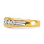 IBGoodman 14k with White Rhodium Men's Polished 1/2 Carat AA Quality Diamond Ring - Image 5