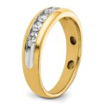 IBGoodman 14k with White Rhodium Men's Polished 1/2 Carat AA Quality Diamond Ring - Image 8