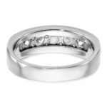 IBGoodman 14k White Gold 1 carat Lab Grown Diamond VS/SI+ G+ Seven Stone Complete Polished Men's Ring - Image 5