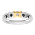 IBGoodman 14k Two-Tone 1/3 carat Lab Grown Diamond VS/SI+ G+ Complete Ladies Wedding Band - Image 5