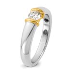 IBGoodman 14k Two-Tone 1/3 carat Lab Grown Diamond VS/SI+ G+ Complete Ladies Wedding Band - Image 6
