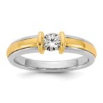 IBGoodman 14k Two-Tone 1/3 carat Lab Grown Diamond VS/SI+ G+ Complete Ladies Wedding Band