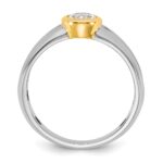 IBGoodman 14k Two-Tone 1 carat Lab Grown Diamond VS/SI+ G+ Complete Men's Wedding Band - Image 2