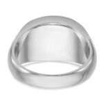 14k White Gold IBGoodman Men's East-West Oval Onyx Complete Ring - Image 7