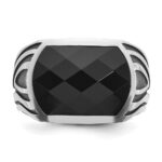 14k White Gold IBGoodman Men's Onyx Ring Mounting - Image 6