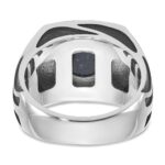 14k White Gold IBGoodman Men's Onyx Ring Mounting - Image 7