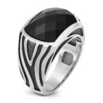 14k White Gold IBGoodman Men's Onyx Ring Mounting - Image 8