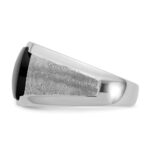 IBGoodman 14k White Gold Men's Polished and Satin Onyx and 1/10 Carat AA Quality Diamond Ring - Image 5