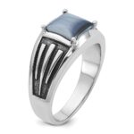 14k White Gold IBGoodman Men's Gemstone Ring Mounting - Image 8