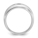 IBGoodman 14k White Gold Center Channel Set and Prong Side Set Men's Ring Mounting - Image 2