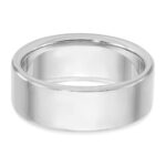 14k White Gold IBGoodman Men's Satin Lab Created Sapphire and 1/8 carat Diamond Complete Ring - Image 7