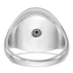 14k White Gold IBGoodman Men's Onyx and 1/10 carat Diamond Complete Ring - Image 5