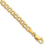 14K 4.3mm Semi-Solid Curb with Lobster Clasp Anklet