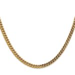 14K 3.7mm Semi-Solid Franco with Fancy Lobster Clasp Chain - Image 2