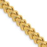 14K 4.5mm Semi-Solid Franco with Fancy Lobster Clasp Chain