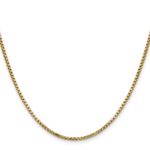 14K 1.75mm Semi-Solid Round Box with Lobster Clasp Chain - Image 2