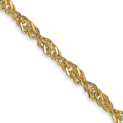 14K 2.75mm Lightweight Singapore with Lobster Clasp Chain