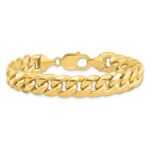 14K 11mm Semi-Solid Miami Cuban with Lobster Clasp Chain - Image 2